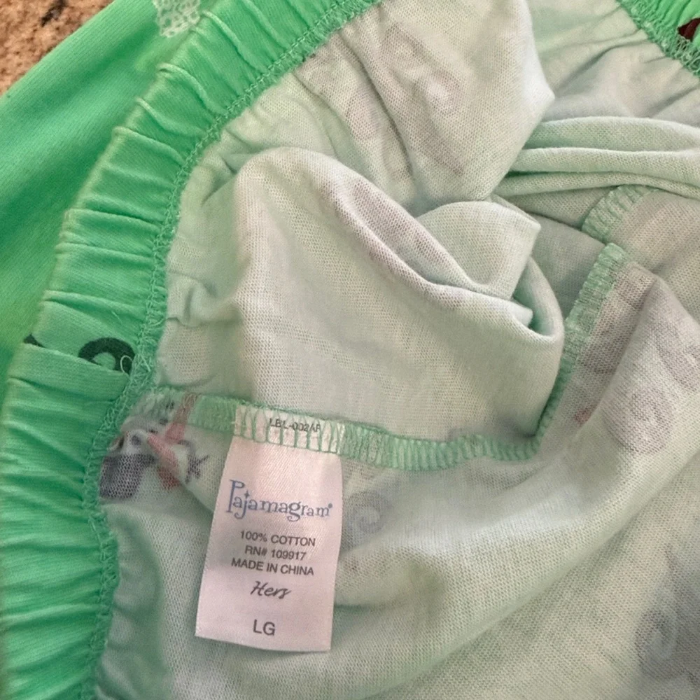 Pajamagram Womens Christmas Pajamas Set Green Holiday Large NWT - Picture 13 of 13